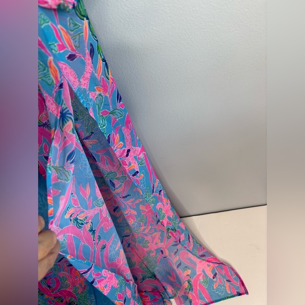 LILLY PULITZER FREY LONG SLEEVE MAXI SWIM COVER UP - Picture 6 of 7